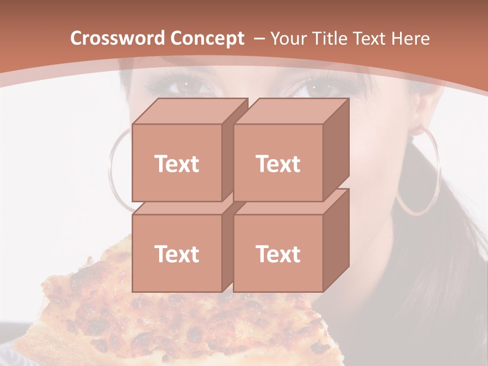 Food Attractive Brunette PowerPoint Template