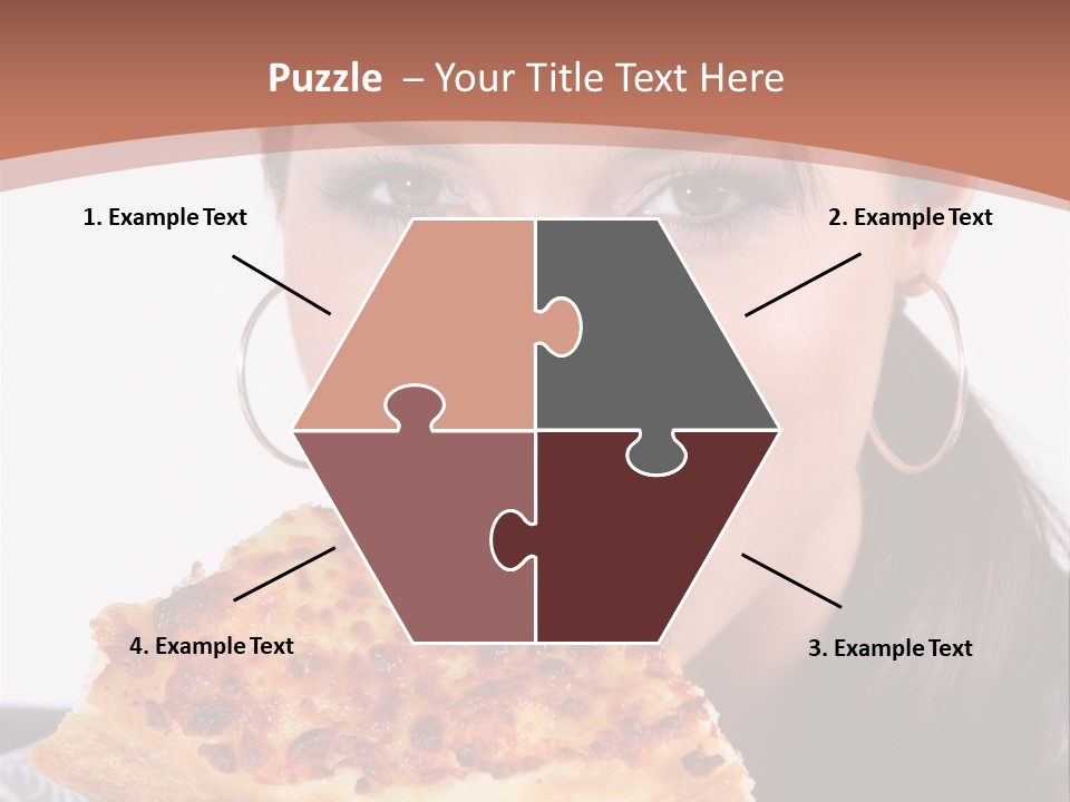 Food Attractive Brunette PowerPoint Template