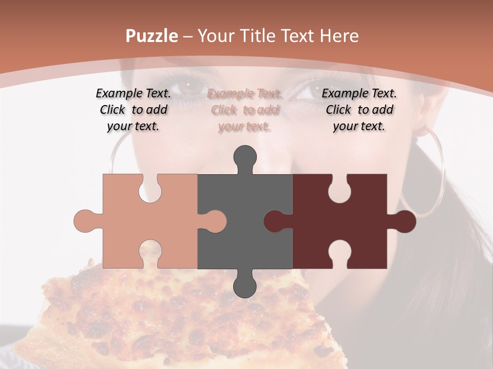 Food Attractive Brunette PowerPoint Template