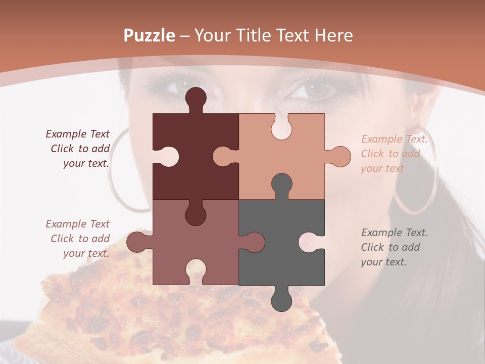 Food Attractive Brunette PowerPoint Template