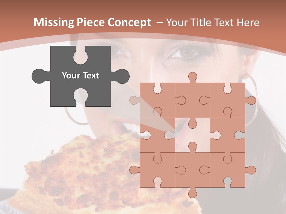 Food Attractive Brunette PowerPoint Template