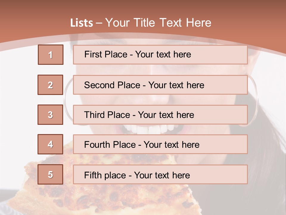 Food Attractive Brunette PowerPoint Template