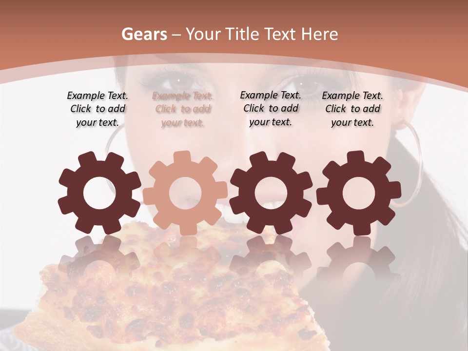 Food Attractive Brunette PowerPoint Template