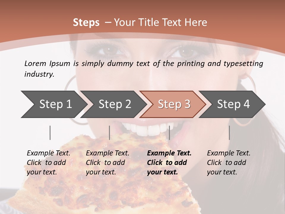 Food Attractive Brunette PowerPoint Template