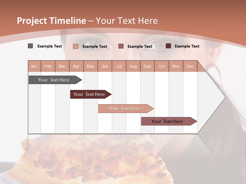 Food Attractive Brunette PowerPoint Template