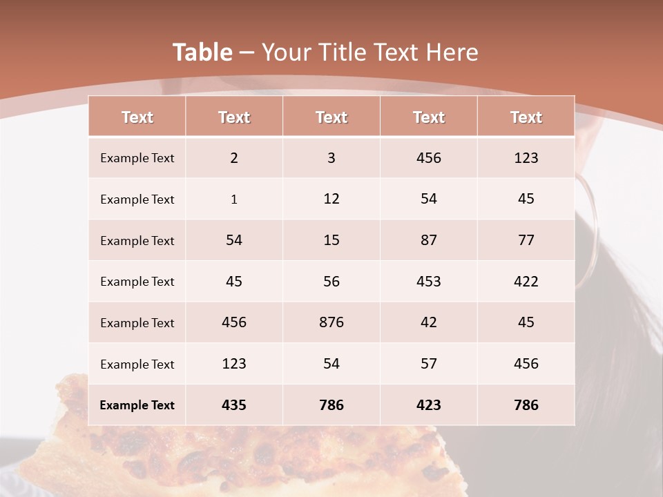 Food Attractive Brunette PowerPoint Template