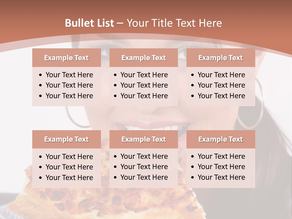 Food Attractive Brunette PowerPoint Template