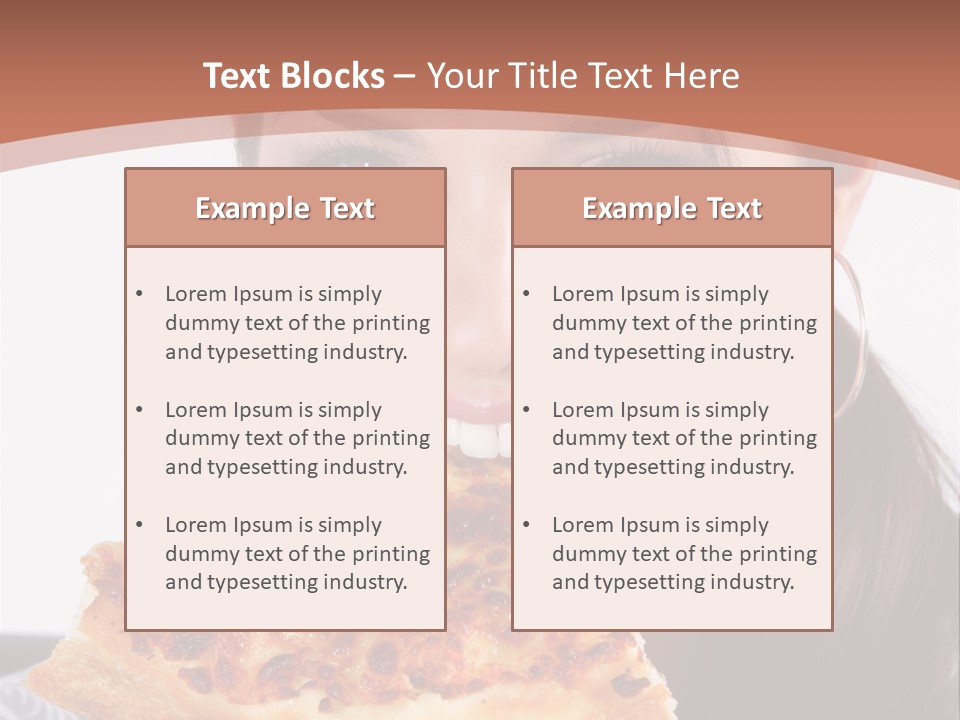 Food Attractive Brunette PowerPoint Template