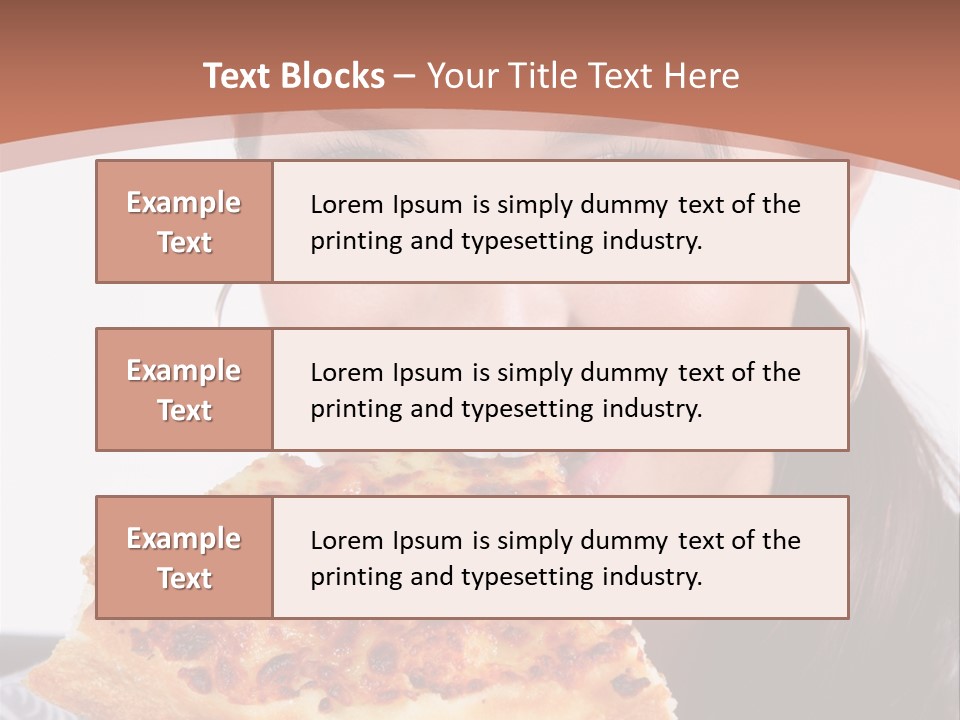 Food Attractive Brunette PowerPoint Template