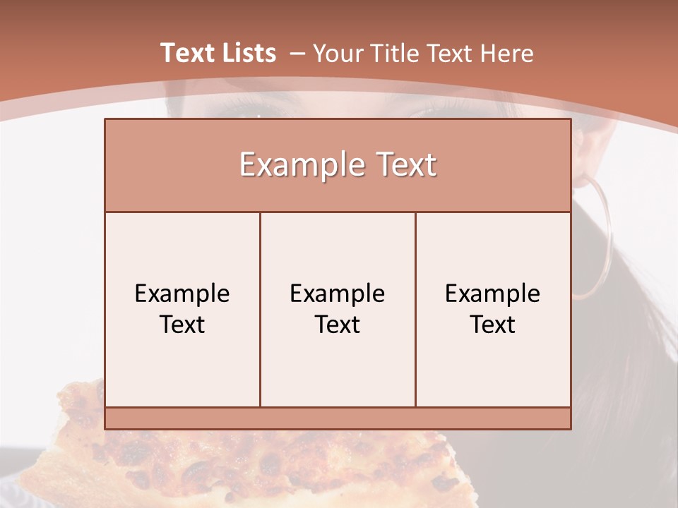 Food Attractive Brunette PowerPoint Template