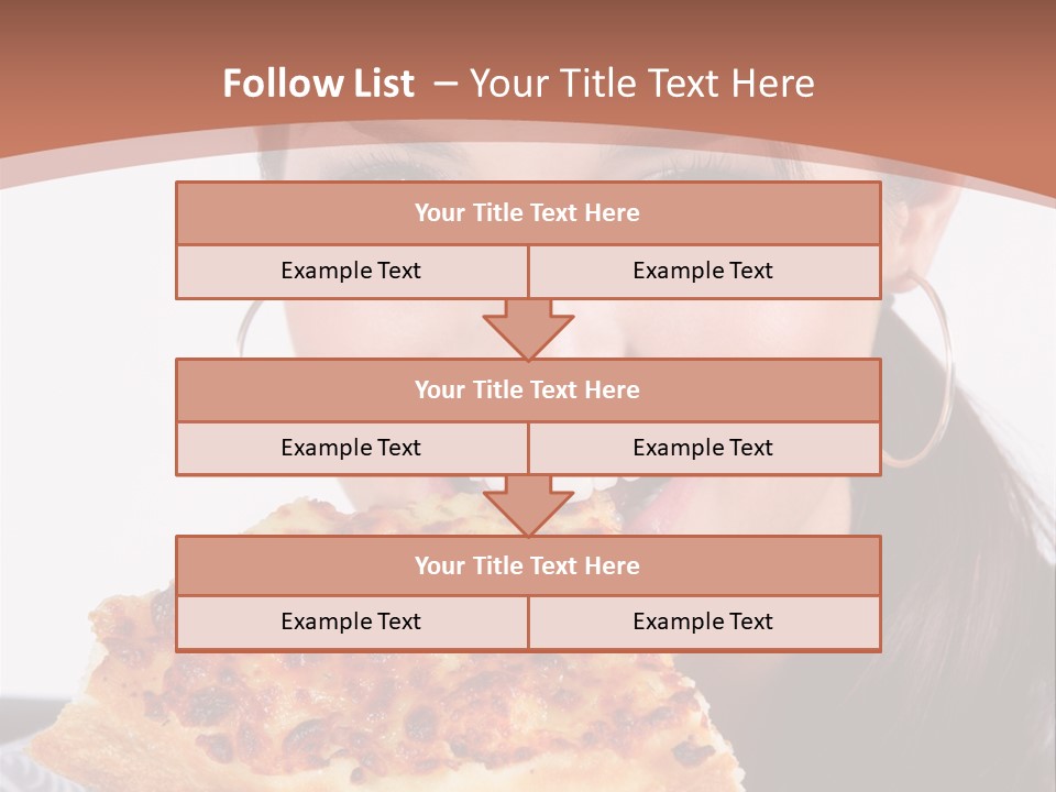 Food Attractive Brunette PowerPoint Template