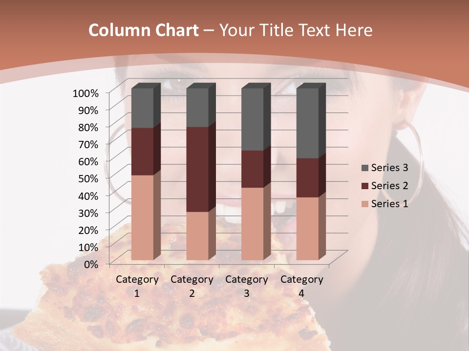 Food Attractive Brunette PowerPoint Template