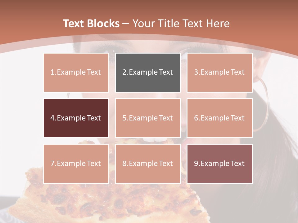 Food Attractive Brunette PowerPoint Template