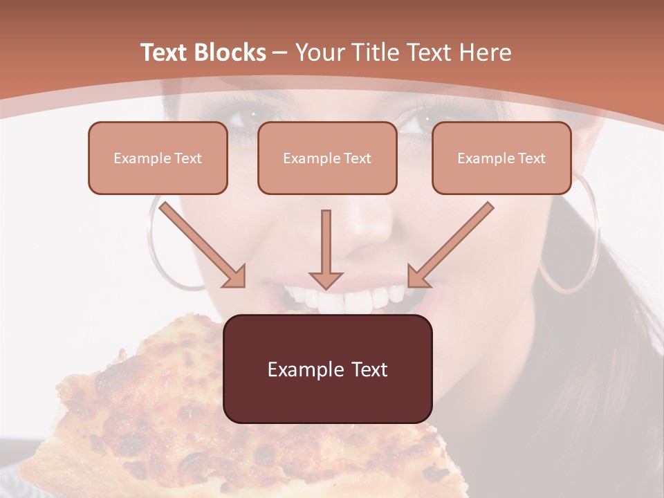 Food Attractive Brunette PowerPoint Template