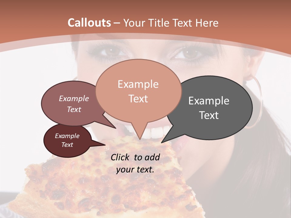 Food Attractive Brunette PowerPoint Template