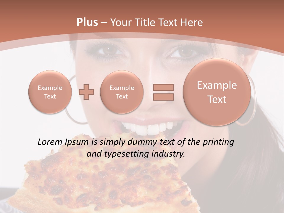 Food Attractive Brunette PowerPoint Template