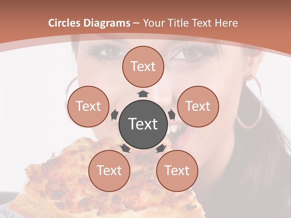 Food Attractive Brunette PowerPoint Template