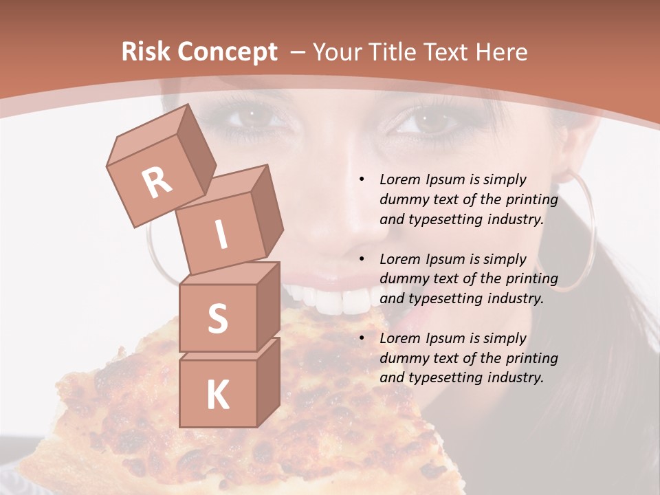 Food Attractive Brunette PowerPoint Template