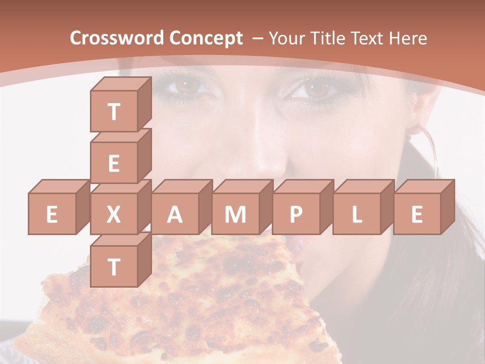 Food Attractive Brunette PowerPoint Template