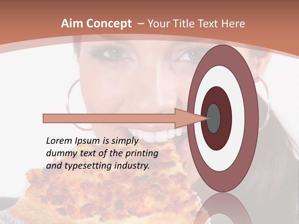 Food Attractive Brunette PowerPoint Template