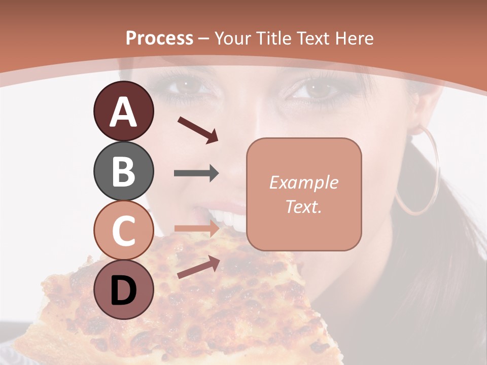 Food Attractive Brunette PowerPoint Template