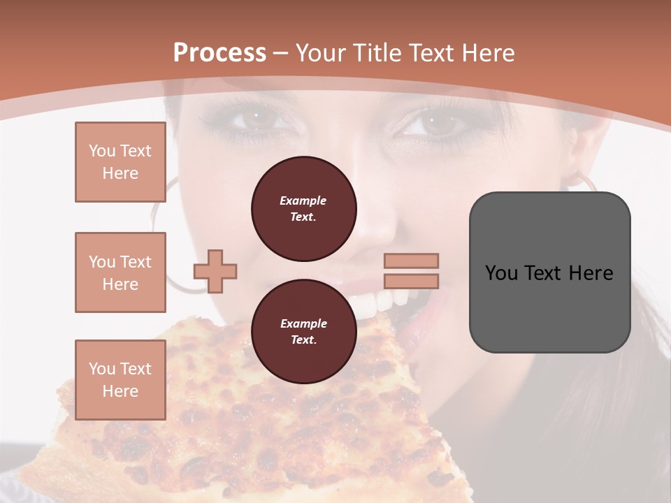 Food Attractive Brunette PowerPoint Template