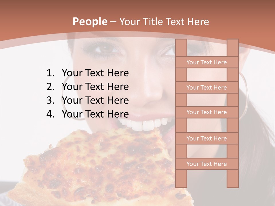 Food Attractive Brunette PowerPoint Template