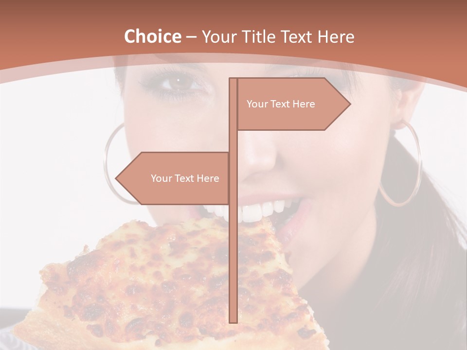 Food Attractive Brunette PowerPoint Template