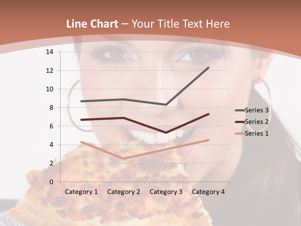 Food Attractive Brunette PowerPoint Template