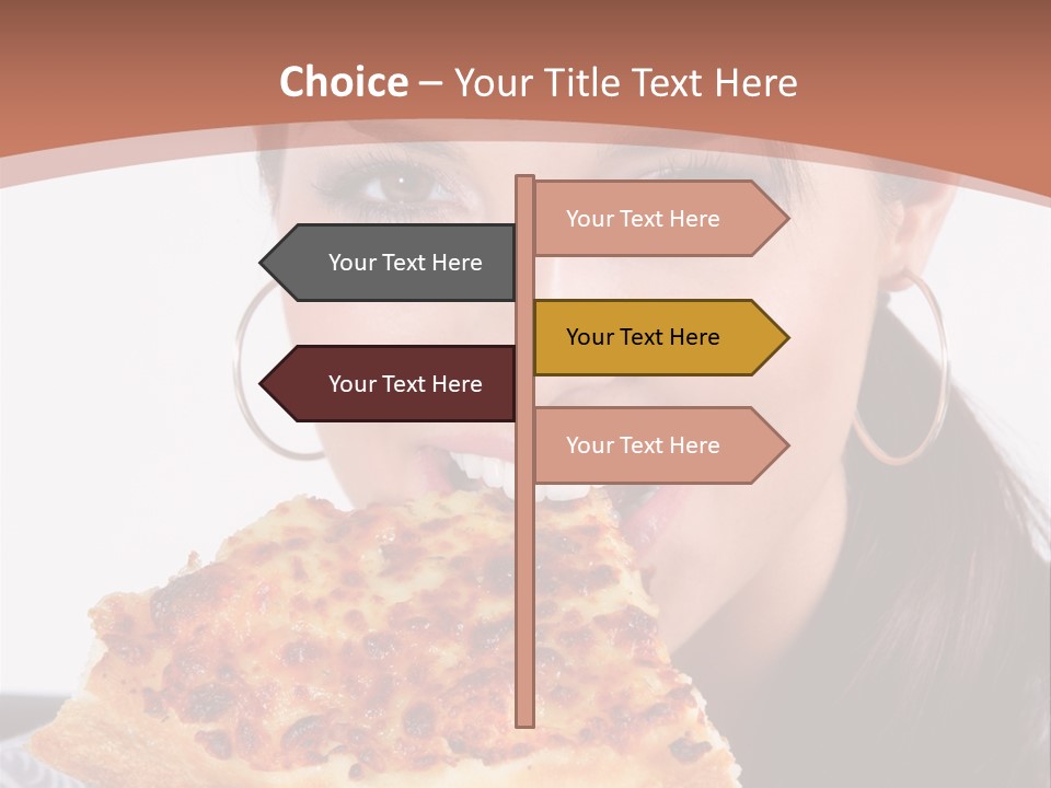 Food Attractive Brunette PowerPoint Template