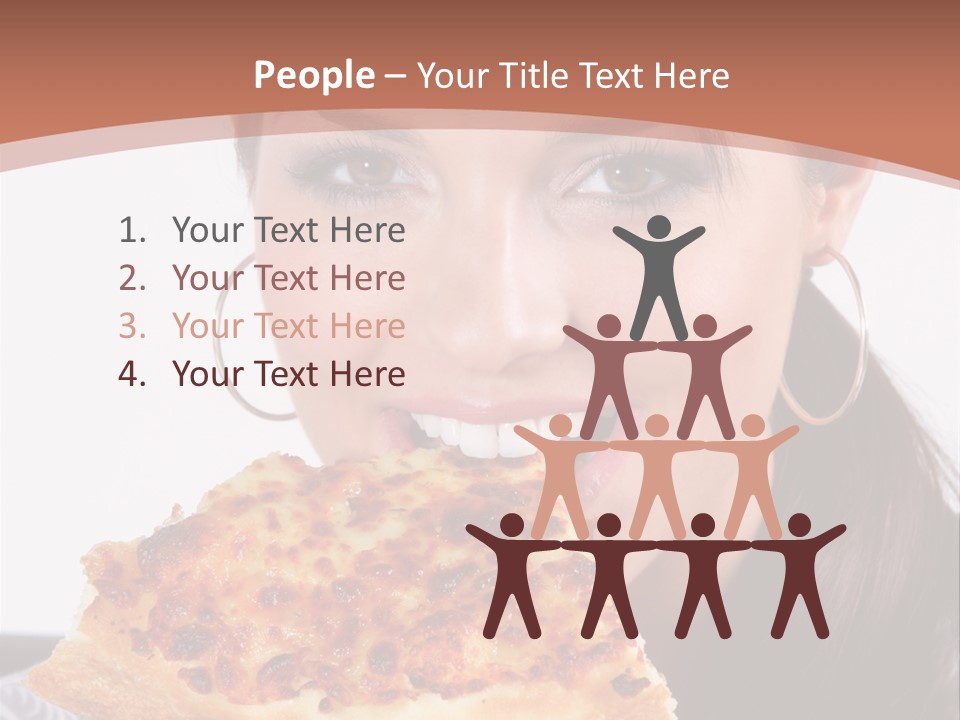 Food Attractive Brunette PowerPoint Template