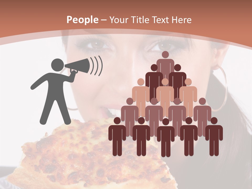 Food Attractive Brunette PowerPoint Template