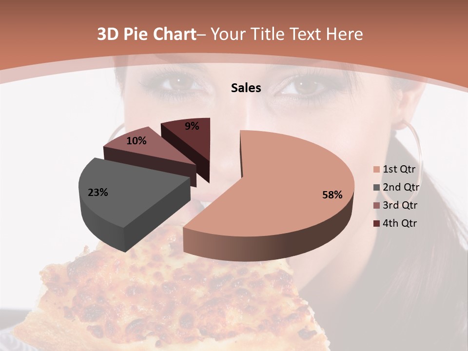 Food Attractive Brunette PowerPoint Template
