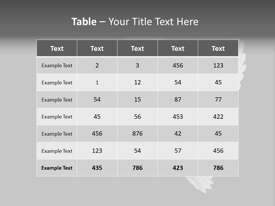 Purity Isolated Feather PowerPoint Template