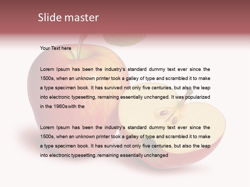 Red Food Water PowerPoint Template