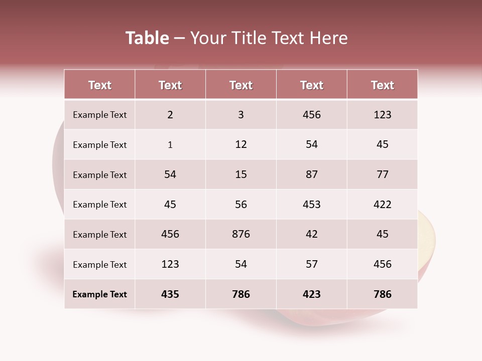 Red Food Water PowerPoint Template