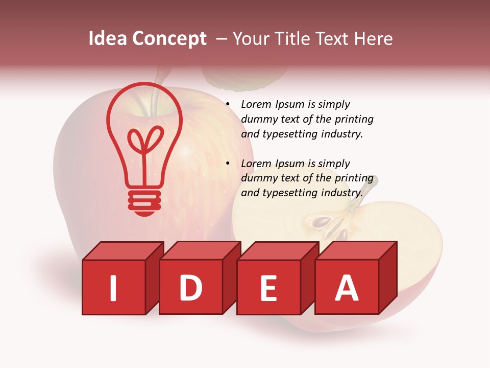 Red Food Water PowerPoint Template