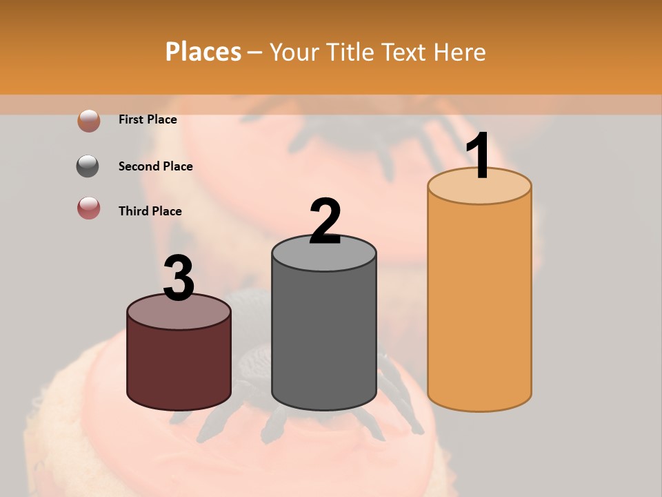 Black Background Fairy Cake Vertical PowerPoint Template