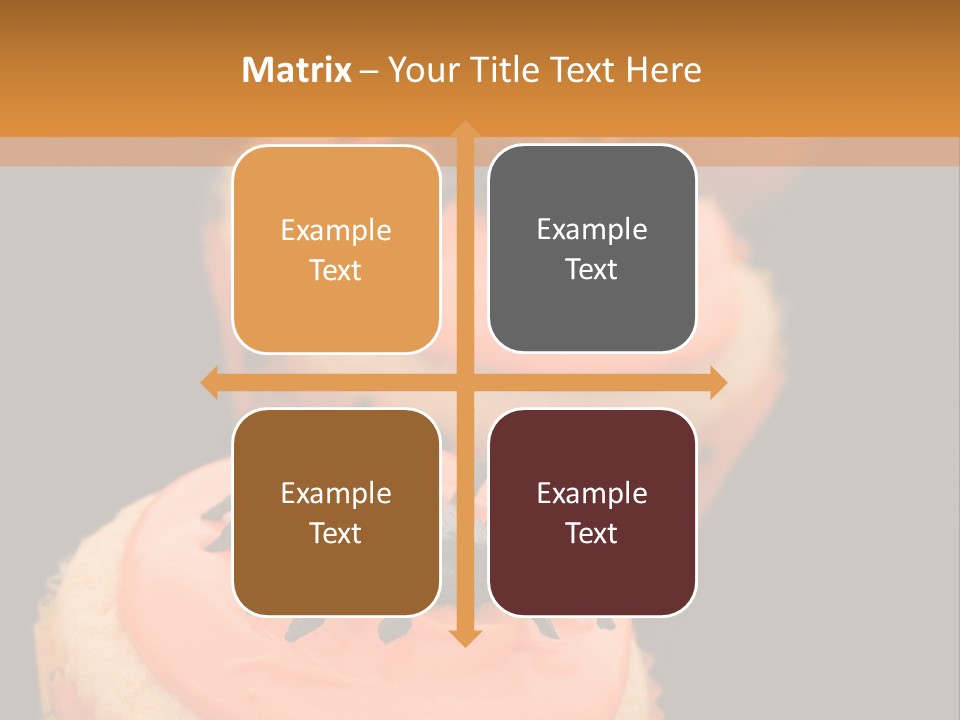 Black Background Fairy Cake Vertical PowerPoint Template