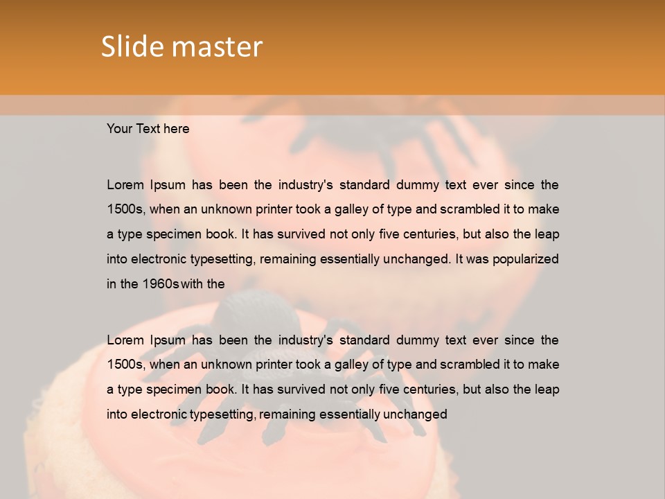 Black Background Fairy Cake Vertical PowerPoint Template