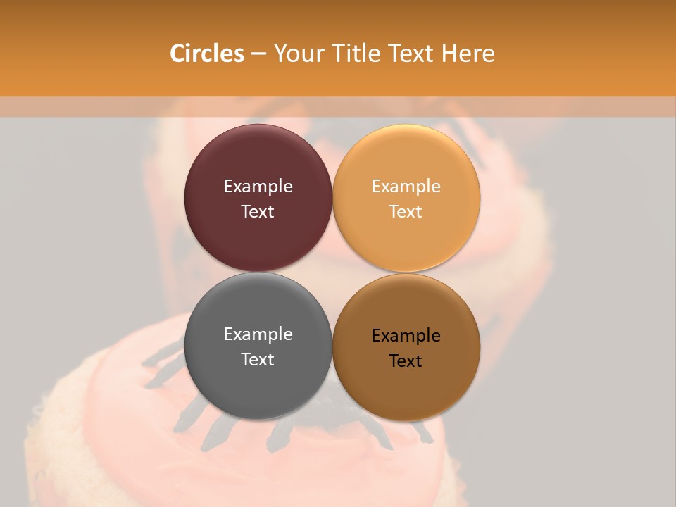 Black Background Fairy Cake Vertical PowerPoint Template