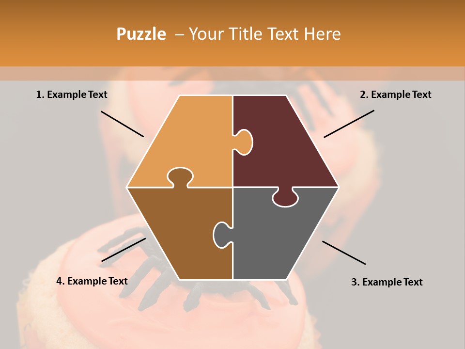 Black Background Fairy Cake Vertical PowerPoint Template