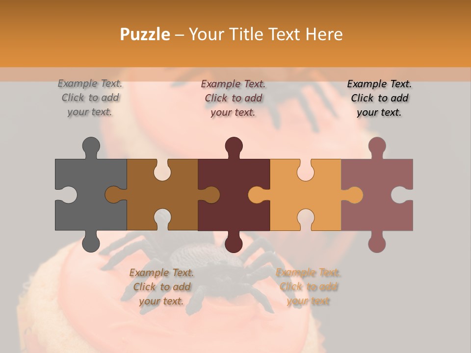 Black Background Fairy Cake Vertical PowerPoint Template