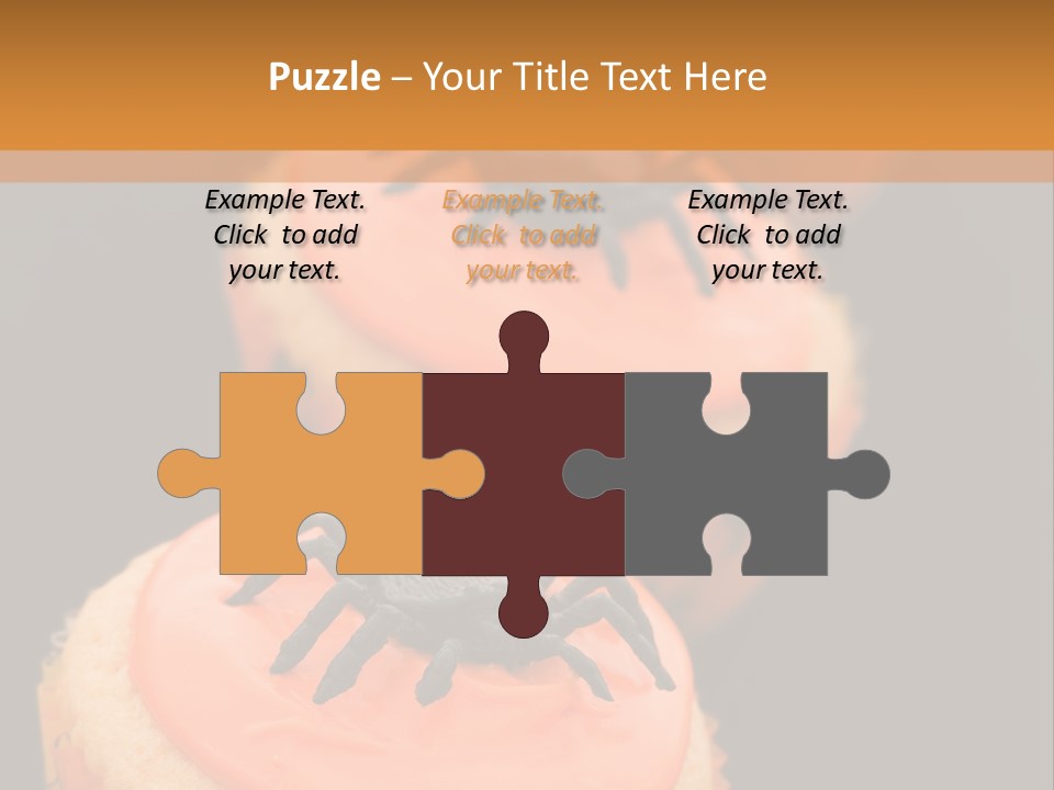 Black Background Fairy Cake Vertical PowerPoint Template