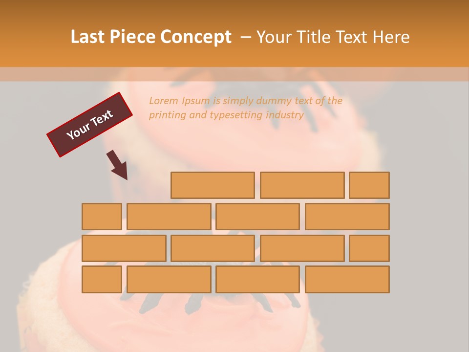 Black Background Fairy Cake Vertical PowerPoint Template