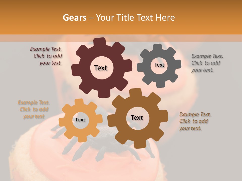 Black Background Fairy Cake Vertical PowerPoint Template