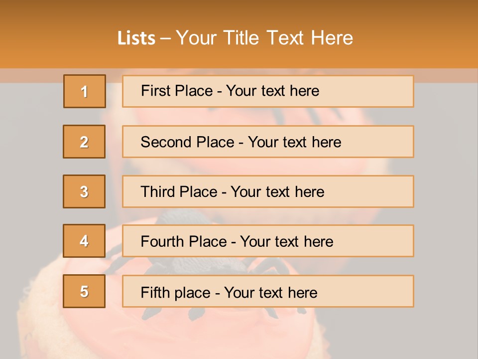Black Background Fairy Cake Vertical PowerPoint Template