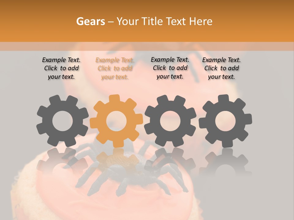 Black Background Fairy Cake Vertical PowerPoint Template