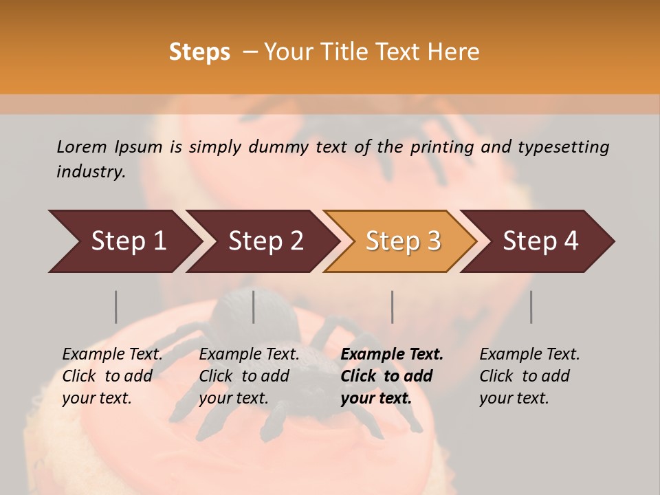 Black Background Fairy Cake Vertical PowerPoint Template