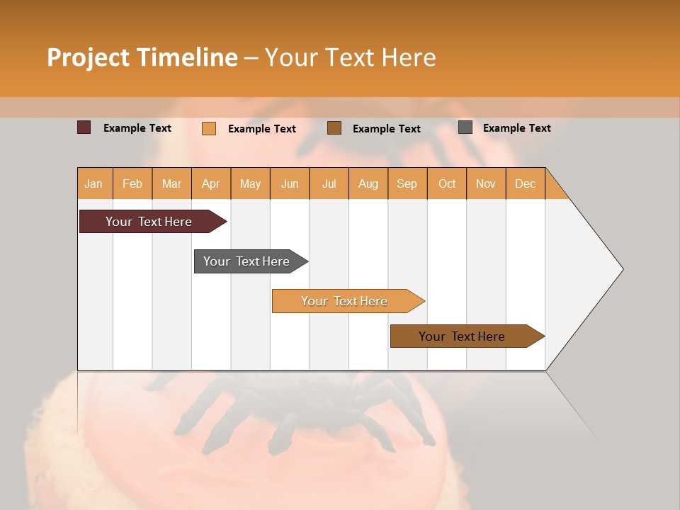 Black Background Fairy Cake Vertical PowerPoint Template